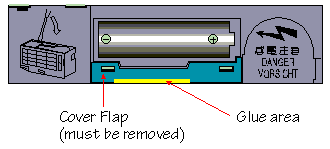 Camera bottom, showing glue spots